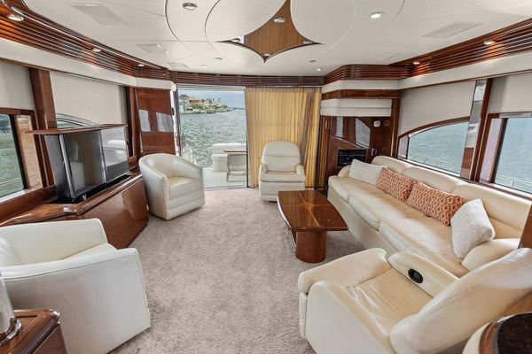 Flybridge helm, port view