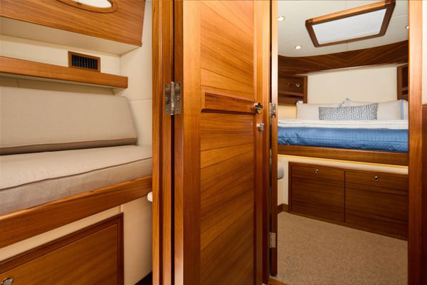 Custom bedding in stateroom