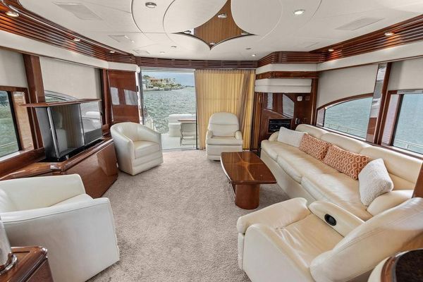 Flybridge helm, port view