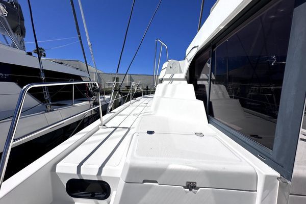 Helm station with Raymarine navigation electronics.