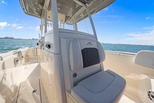 Integrated transom door with access to swim platform.