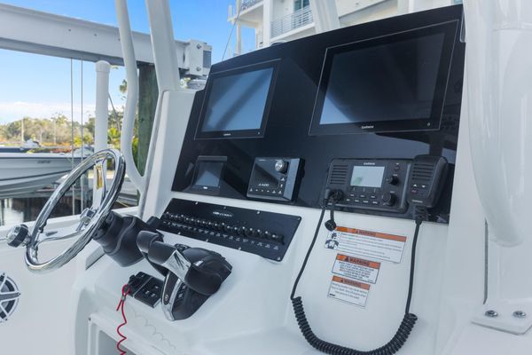 Helm seat and console detail.