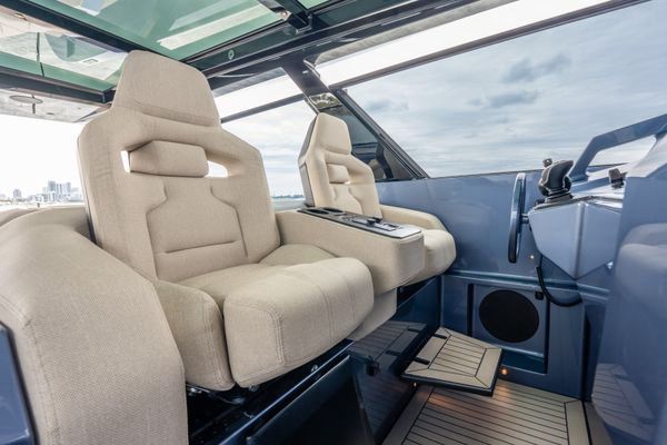 Helm station with triple Garmin displays