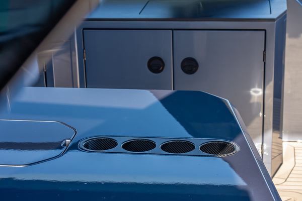 Seabob storage sleeves in aft garage
