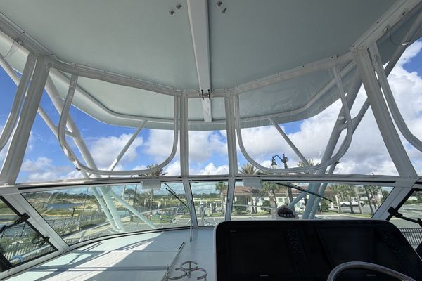 Port side of the cockpit, featuring rod holders and storage