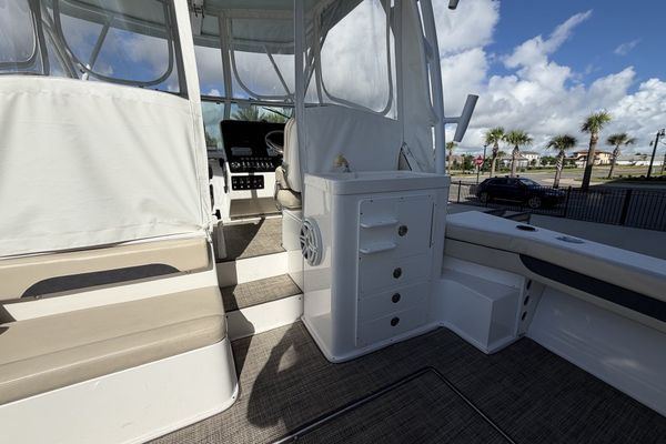 Aft double berth providing additional sleeping accommodations
