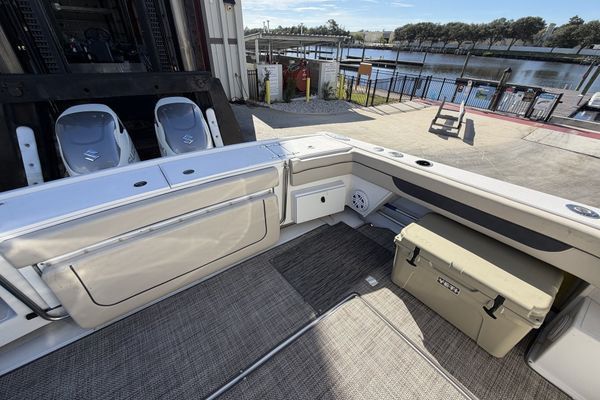 Close-up of the marine head and vanity in the cabin