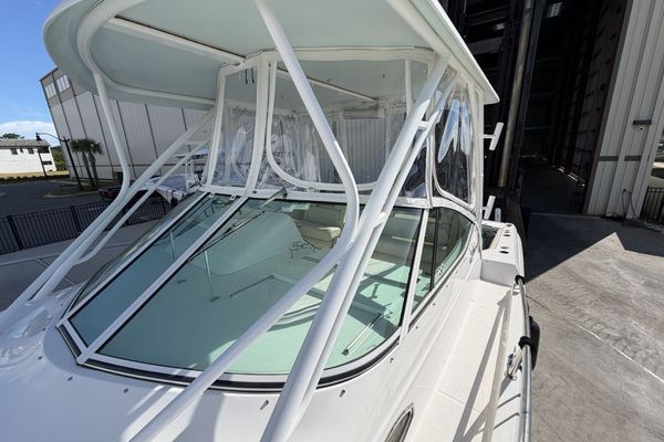Starboard side deck walkway leading to the bow