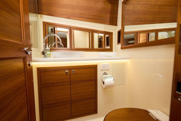 Full yacht profile on the water