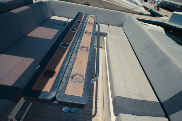 Port side profile showcasing the boat's lines.