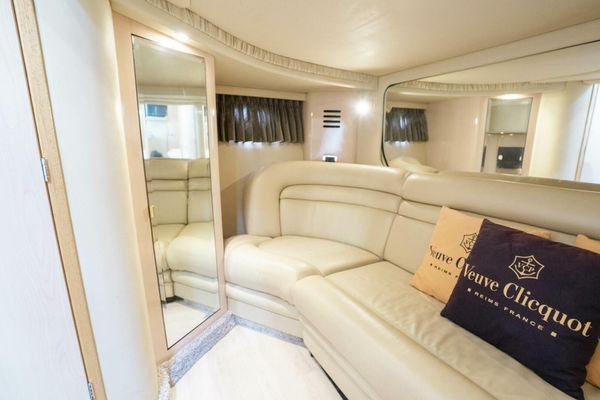 Expansive cockpit with dining area