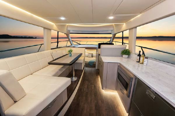 Storage locker in the stern with equipment access.