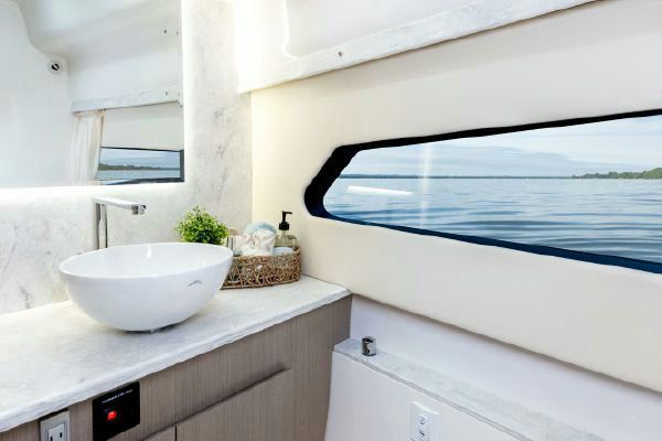 Comfortable seating on the bow.
