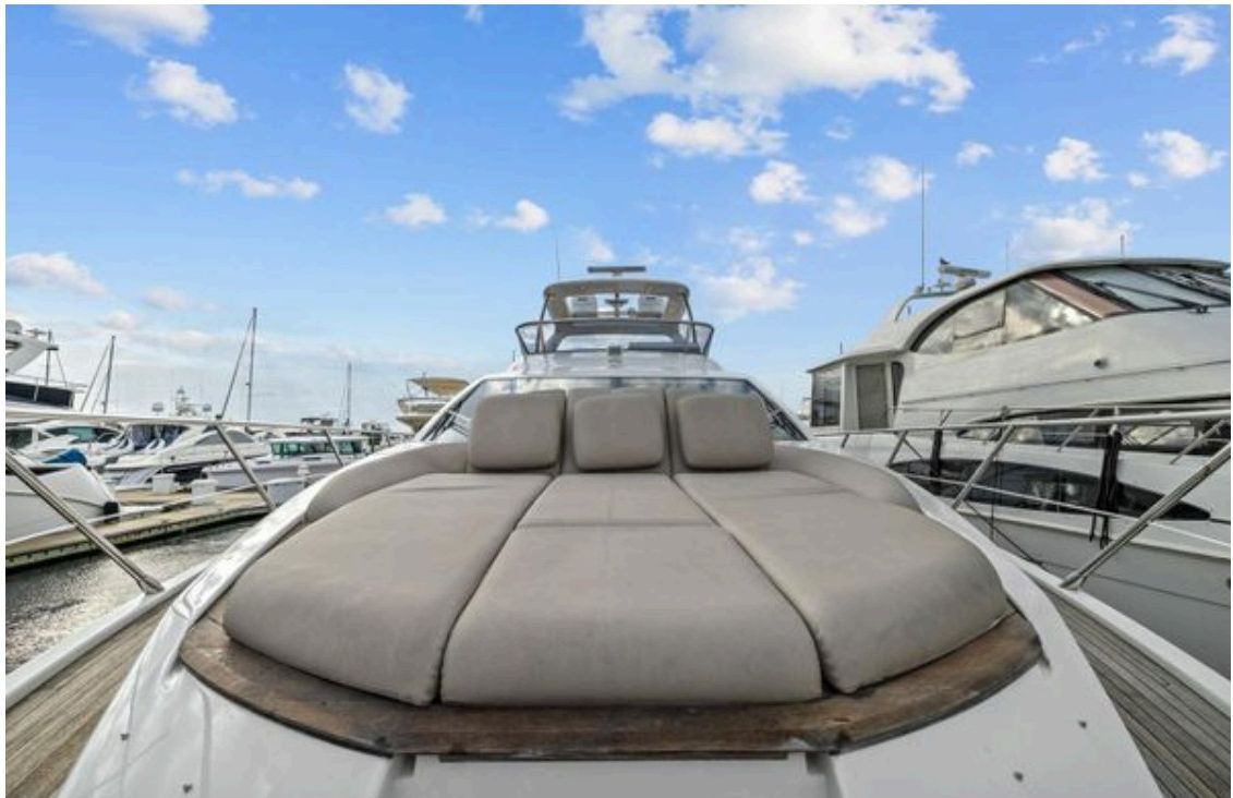 Flybridge looking forward toward the helm station